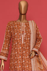 Wintry Prints By HZ Stitched 3 Piece Printed Khaddar Vol-01 Suit-KP-101
