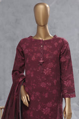 Wintry Prints by Hz Stitched 3 Piece Khaddar Vol-03 Suit-KPC-114