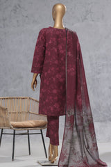 Wintry Prints by Hz Stitched 3 Piece Khaddar Vol-03 Suit-KPC-114
