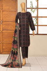 HZ Stitched 3 Piece Digital Printed Khaddar Vol-04 Suit-KPT-1106-Multi