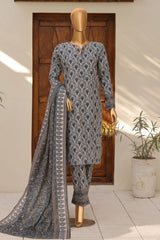 HZ Stitched 3 Piece Digital Printed Khaddar Vol-04 Suit-KPT-1107-Skin