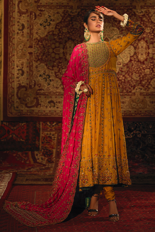 Zehnaseeb By Zaaviay Unstitched Kaus-O-Qaza