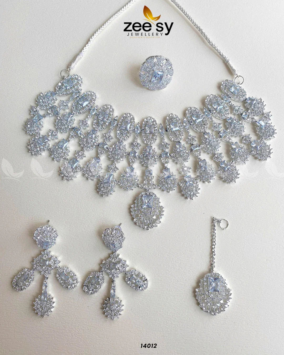 Kiara Advani Bridal Set Sliver White - Zeesy Jewellery