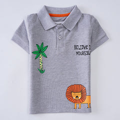 Kjunction Boys Half Sleeves Polo T-Shirt (IBelieve)