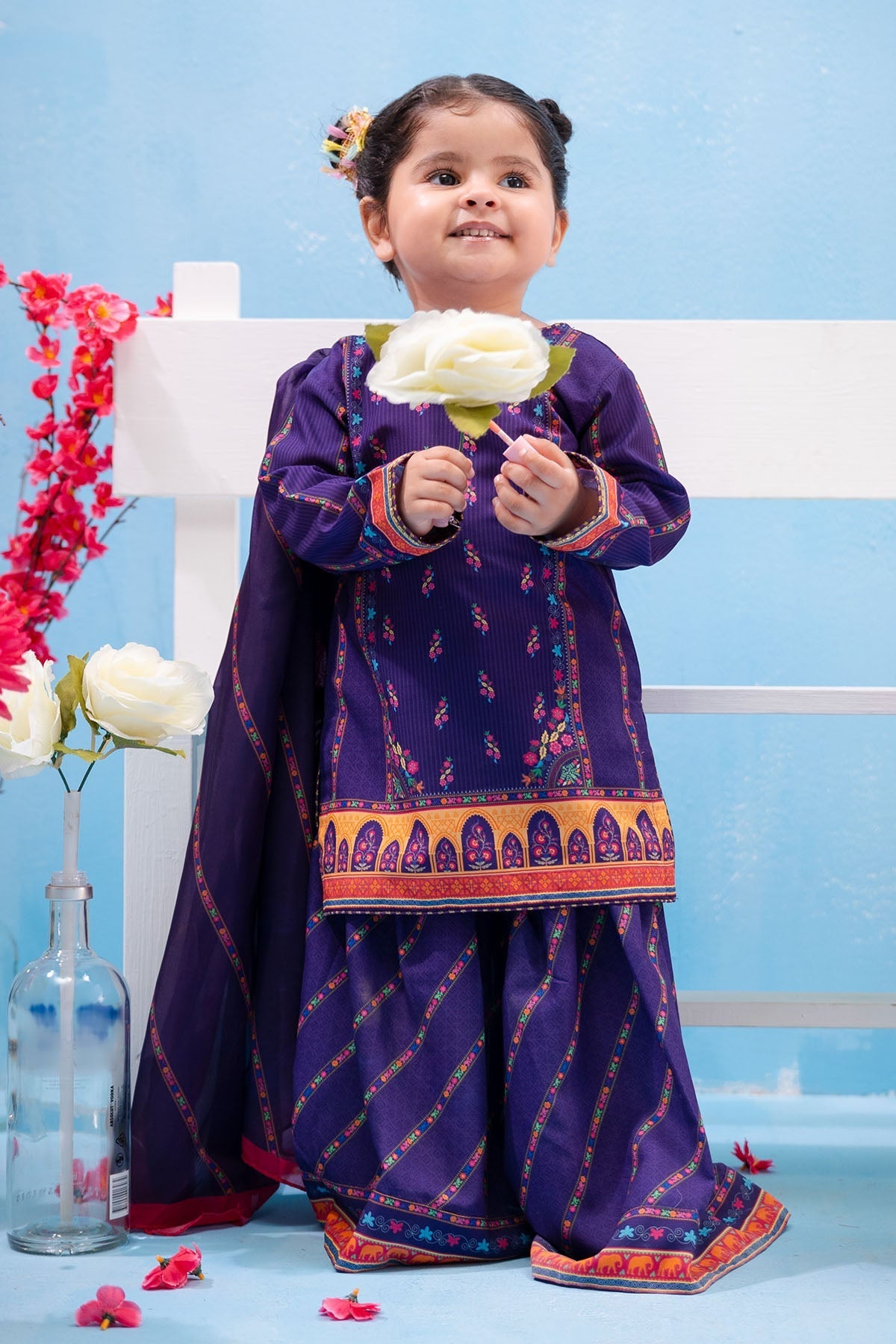 Dress your little ones in Ochre Clothing's charming digital printed lawn 3-piece suits