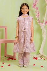 Shop Sequence Embroidered Net 3 Pc Suit for girlsâ??stylish, elegant, and comfy fancy dress for kids. 