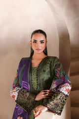 Mashaal By Ramsha Unstitched 3 Piece Luxury Lawn Vol-15 Suit-L-1512