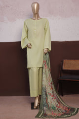 Daily Drop By Hz Stitched 3 Piece Solids Twinset Collection'2025-DJ-3P-LO3
