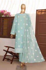 HZ Unstitched 3 Piece Lucknowi Emb Chikankari Suit-LCE-08