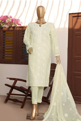 HZ Unstitched 3 Piece Lucknowi Emb Chikankari Suit-LCE-09