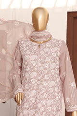 HZ Unstitched 3 Piece Lucknowi Emb Chikankari Suit-LCE-10
