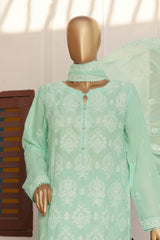 HZ Unstitched 3 Piece Lucknowi Emb Chikankari Suit-LCE-11
