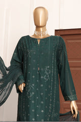 HZ Unstitched 3 Piece Lucknowi Emb Chikankari Suit-LCE-13