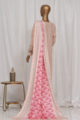 Sada Bahar Stitched 3 Piece Luxury Emb Khaddar Vol-01 Suit-LEK-22-Peach