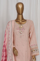 Sada Bahar Stitched 3 Piece Luxury Emb Khaddar Vol-01 Suit-LEK-22-Peach
