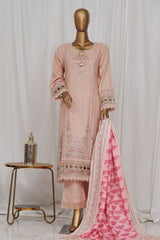 Sada Bahar Stitched 3 Piece Luxury Emb Khaddar Vol-01 Suit-LEK-22-Peach