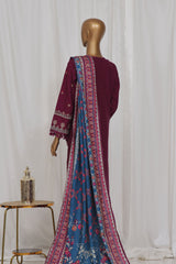 Sada Bahar Stitched 3 Piece Luxury Emb Khaddar Vol-01 Suit-LEK-23-Purple