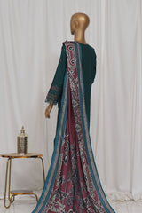 Sada Bahar Stitched 3 Piece Luxury Emb Khaddar Vol-01 Suit-LEK-27-Dark Green