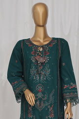Sada Bahar Stitched 3 Piece Luxury Emb Khaddar Vol-01 Suit-LEK-27-Dark Green