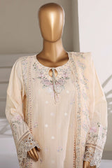 Sada Bahar Stitched 3 Piece Luxury Emb Festive Vol-01 Suit-LEL1-MK-251 CREAM