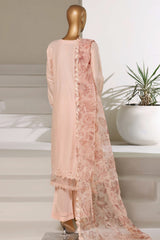 Sada Bahar Stitched 3 Piece Luxury Emb Festive Vol-01 Suit-LEL1-MK-44 PEACH