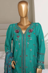 Sada Bahar Stitched 3 Piece Luxury Emb Festive Vol-01 Suit-LEL1-MK-48 GREEN