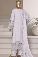 Sada Bahar Stitched 3 Piece Luxury Emb Festive Vol-03 Suit-LEL3-MK-2510- GREY