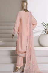 Sada Bahar Stitched 3 Piece Luxury Emb Festive Vol-03 Suit-LEL3-MK-2511-PEACH