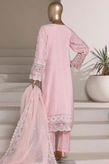 Sada Bahar Stitched 3 Piece Luxury Emb Festive Vol-03 Suit-LEL3-MK-2558-PINK