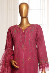 Sada Bahar Stitched 3 Piece Luxury Emb Spring Vol-03 Collection-LEL3-MK-36-Magenta