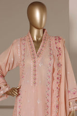 Sada Bahar Stitched 3 Piece Luxury Emb Festive Vol-04 Suit-LEL4-MK-252-PEACH