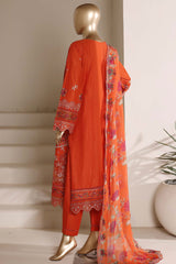 Sada Bahar Stitched 3 Piece Luxury Emb Festive Vol-04 Suit-LEL4-MK-254-RUST