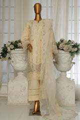 Sada Bahar Stitched 3 Piece Luxury Emb Spring Vol-04 Collection'2025-LEL4-MK36-Cream