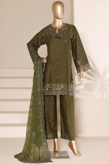Sada Bahar Stitched 3 Piece Luxury Emb Festive Vol-05 Suit-LEL5-MK-259-GREEN