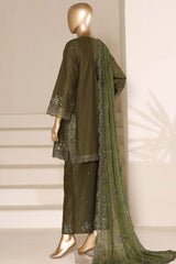 Sada Bahar Stitched 3 Piece Luxury Emb Festive Vol-05 Suit-LEL5-MK-259-GREEN