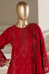 Sada Bahar Stitched 3 Piece Luxury Emb Festive Vol-06 Suit-LEL6-MK-2512-RED