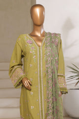 Sada Bahar Stitched 3 Piece Luxury Emb Spring Vol-06 Suit-LEL6-MK-48-Green