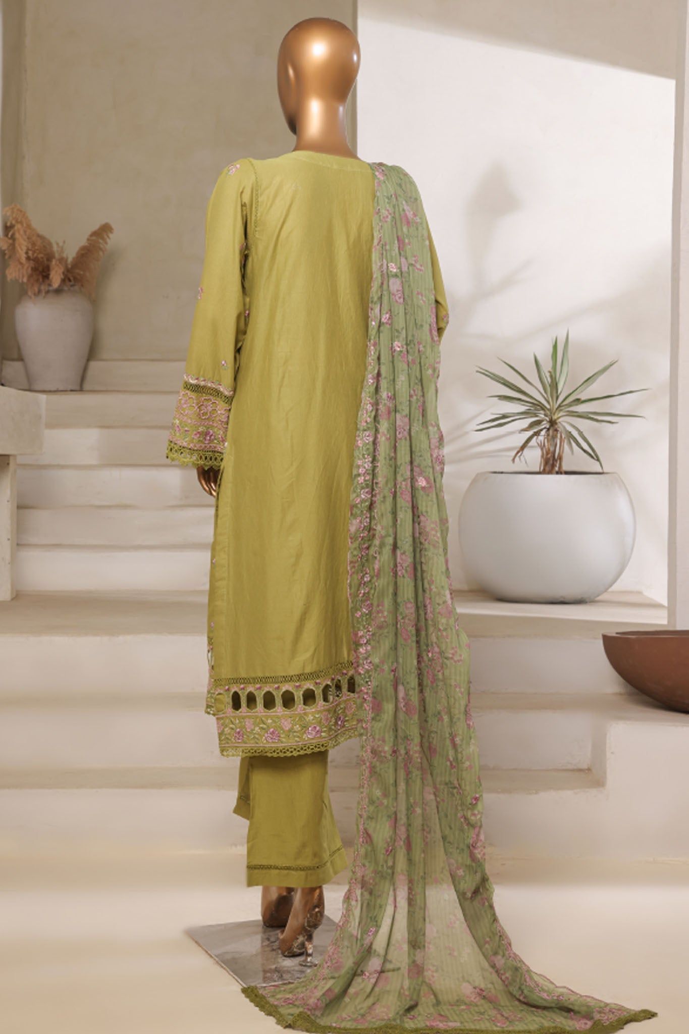 Sada Bahar Stitched 3 Piece Luxury Emb Spring Vol-06 Collection'2025-LEL6-MK-48-Green