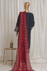 Sada Bahar Stitched 3 Piece Luxury Emb Rod Silk Vol-01 Suit-LEV-03-Blue