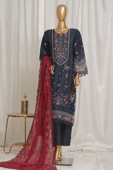 Sada Bahar Stitched 3 Piece Luxury Emb Rod Silk Vol-01 Suit-LEV-03-Blue