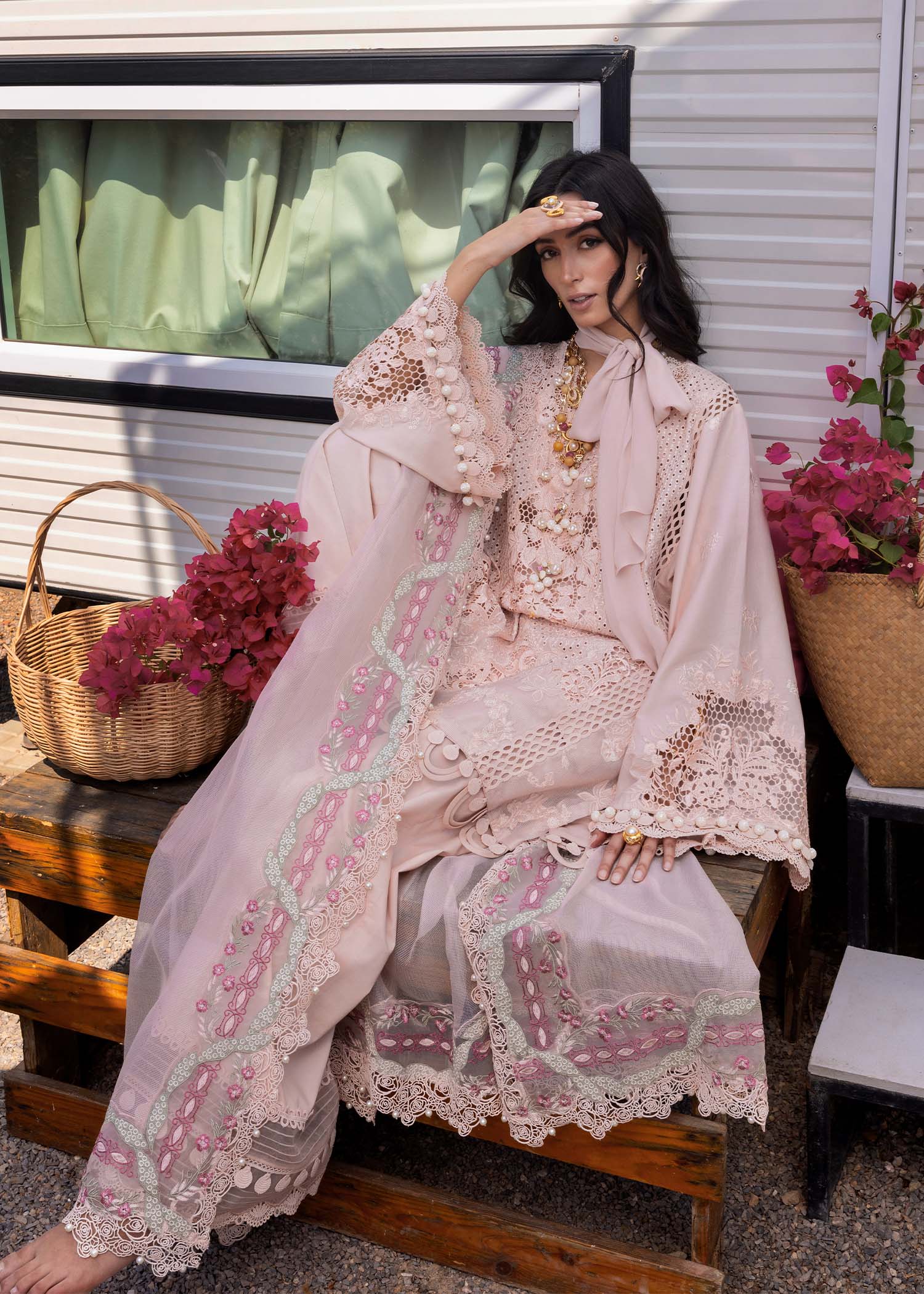 Saira Shakira Unstitched 3 Piece Luxury Lawn Collection'2025-LEYLA-A