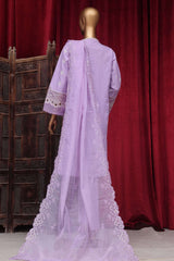 Bin Saeed Stitched 3 Piece Luxury Plain Cotton Vol-01 Collection-LF-005-Lilac