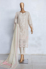 Bin Saeed Stitched 3 Piece Luxury Emb Cotton Vol-03 Collection'2024