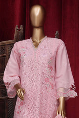 Bin Saeed Stitched 3 Piece Luxury Plain Cotton Vol-01 Collection-LF-132-Pink