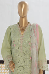 Bin Saeed Stitched 3 Piece Luxury Plain Cotton Vol-02 Collection-LF-1616-Pista