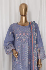Bin Saeed Stitched 3 Piece Luxury Plain Cotton Vol-03 Collection-LF-1723-Purple