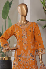 Bin Saeed Stitched 3 Piece Plain Lawn Vol-01 Collection'2025-LF-2274-Mustard