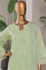 Bin Saeed Stitched 3 Piece Plain Lawn Vol-01 Collection'2025-LF-2276-Pista