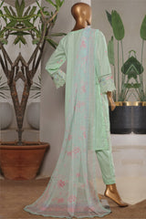 Bin Saeed Stitched 3 Piece Plain Lawn Vol-01 Suit-LF-2277-Pista