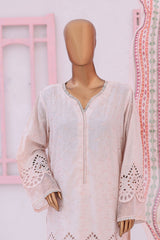Bin Saeed Stitched 3 Piece Emb Chikankari Lawn Suit-LF-712-Peach